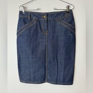 R.E.D. Valentino Y2K vintage denim pencil skirt. Two pocket.40/M